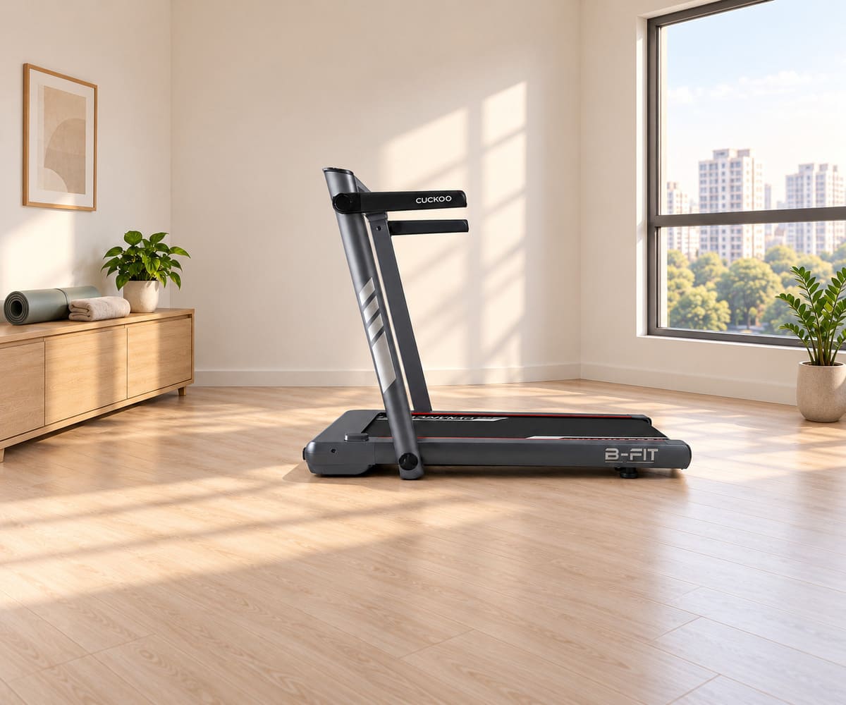 CUCKOO B-FIT Treadmill在家庭健身房的情境示意图
